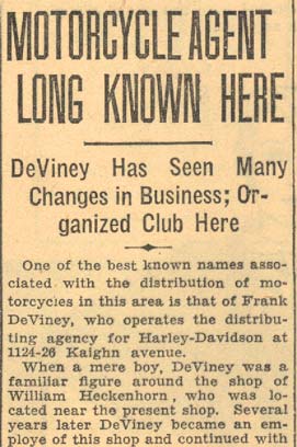 Motorcycle Agent Long Known Here — Camden Courier-Post, May 3, 1934