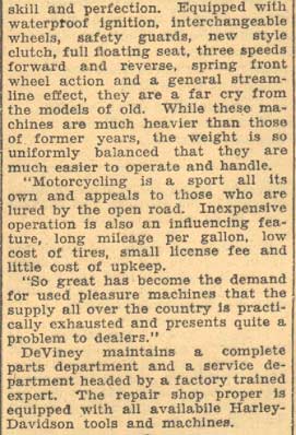 Motorcycle Agent Long Known Here, continued — Camden Courier-Post, May 3, 1934