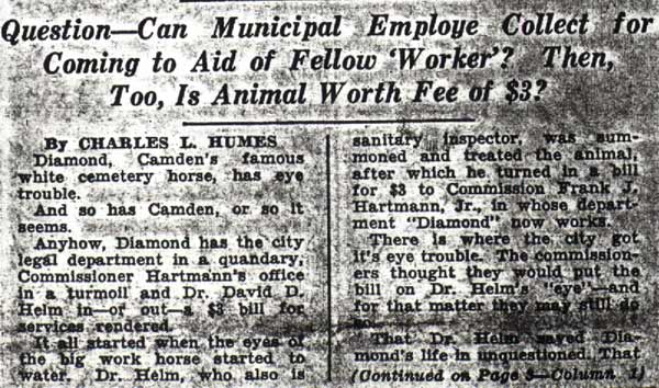 Dr. David Helm article, August 1936, clipping 3