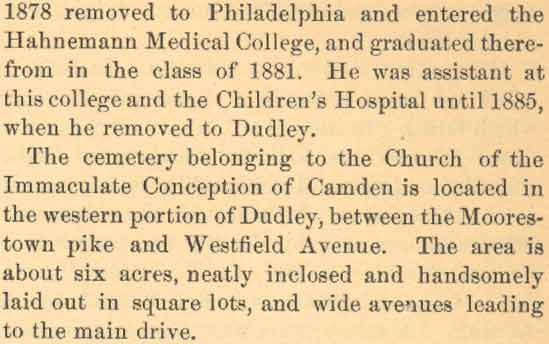 History of Camden County 1886 — Dudley Village entry, page 2