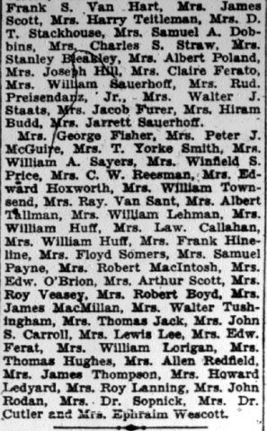Elks Lodge, Camden, January 7, 1928