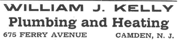 1913 Camden City Directory advertisement for William J. Kelly