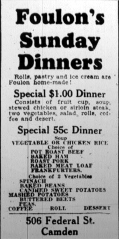 Foulon article, Camden Courier-Post, January 7, 1928