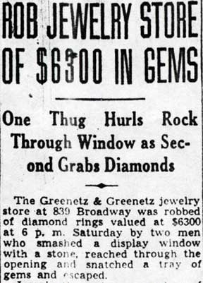 Rob Jewelry Store of $6300 in Gems article, part 1