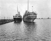 Kronprinz Wilhelm and Prinz Eitel Friedrich at Philadelphia Navy Yard, 26 March 1917