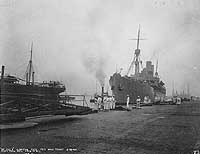 USS DeKalb leaving Philadelphia Navy Yard, 12 June 1917