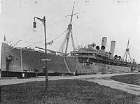 USS DeKalb at Philadelphia Navy Yard after returning from France, 1917