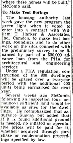400 Housing Units To Be Added Near Present Projects (continued) — Camden Courier-Post, February 6, 1950