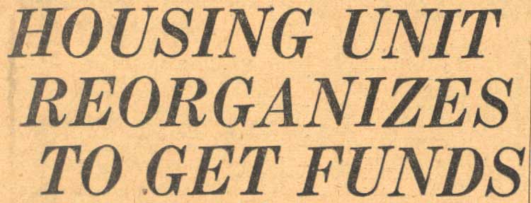 Housing Unit Reorganizes to Get Funds — Camden Courier-Post, June 23, 1939 (headline)