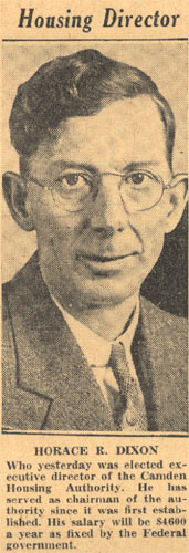 Camden Housing Authority reorganization, June 1939
