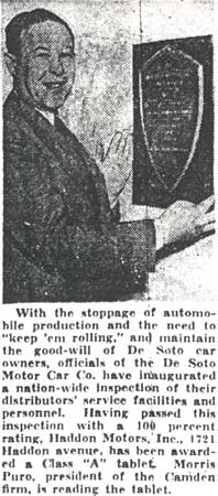 Haddon Motors, February 1942