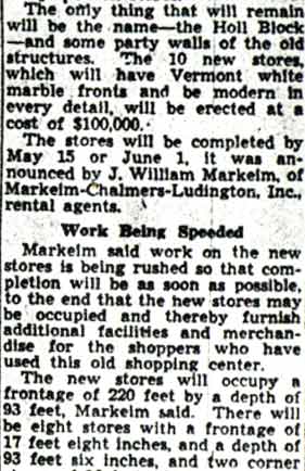 Holl Block Going, New Stores to Rise, Camden Courier-Post March 4 1942, part 2