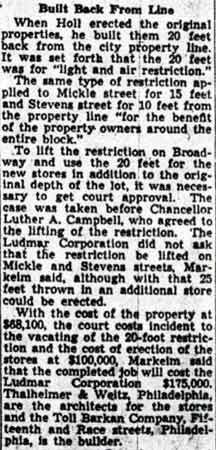 Holl Block Going, New Stores to Rise, Camden Courier-Post March 4 1942, part 4