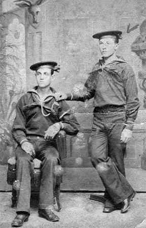 Grand-dad Schiller and friend — USS Constitution, circa 1877