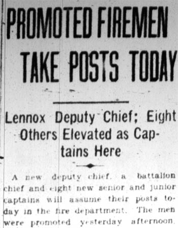 Camden Courier-Post, April 4, 1928 — Promoted Firemen Take Posts Today