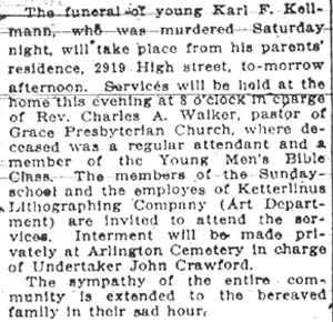 Camden Post-Telegram October 15, 1912, funeral notice tile 2