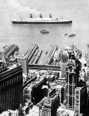 The Leviathan and the Singer Building, New York City, 1923