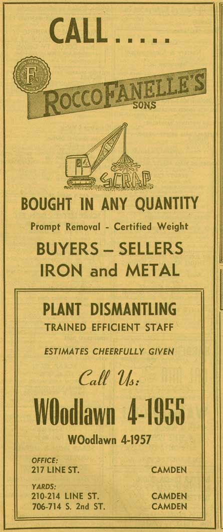 217-221 Line Street, Camden — New Jersey Bulletin, 1955