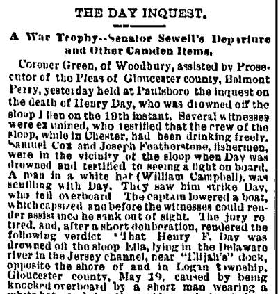 Philadelphia Inquirer, May 30, 1885 — part 1