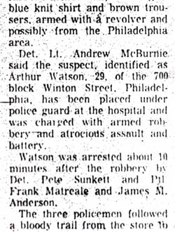 Camden Courier-Post, July 21, 1967 — Roxy's Record Shop holdup article, continued