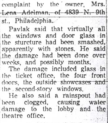 Vandals Damage Camden Theatre — December 12, 1957, page 2