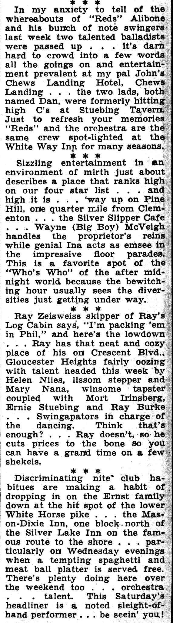 Phillip A. Glass column, Camden Courier-Post, February 19, 1938