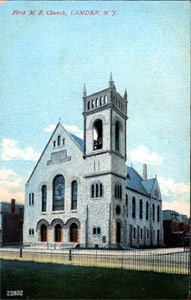 First Methodist Episcopal Church of Camden, postcard