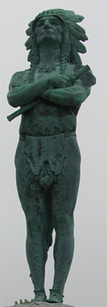 Red Men World War I memorial statue detail