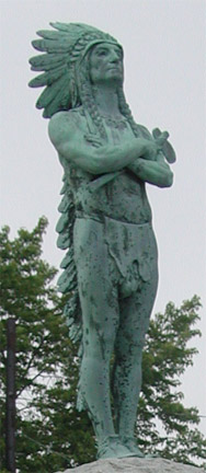 Red Men World War I memorial statue detail