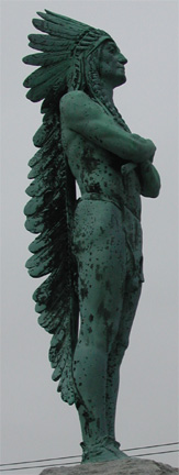 Red Men World War I memorial statue detail