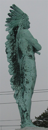Red Men World War I memorial statue detail