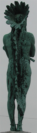 Red Men World War I memorial statue detail