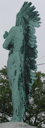 Red Men World War I memorial statue detail