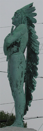 Red Men World War I memorial statue detail