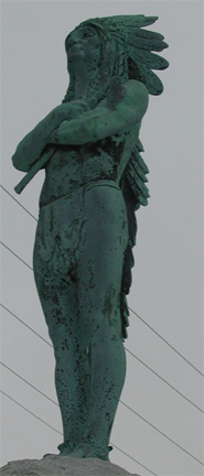 Red Men World War I memorial statue detail