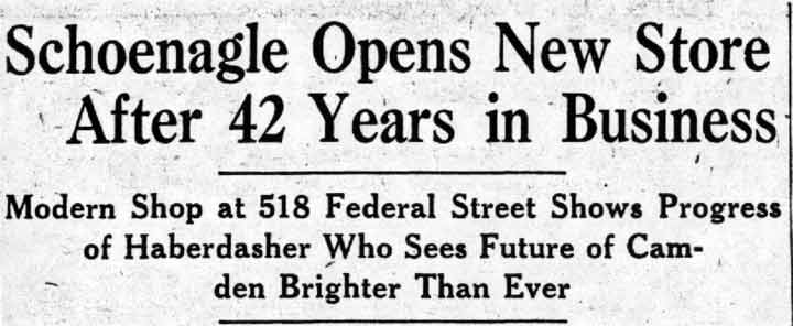 Camden Courier-Post, January 28, 1938 — headline