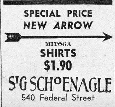 Sig Schoenagle, Camden Courier-Post, February 14, 1936