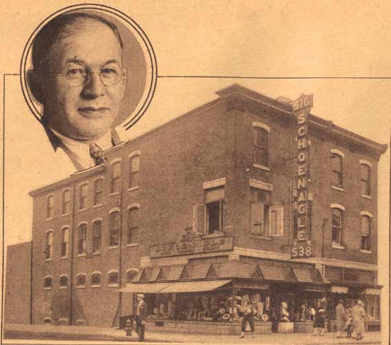 Schoenagle haberdashery advertisement, 1926