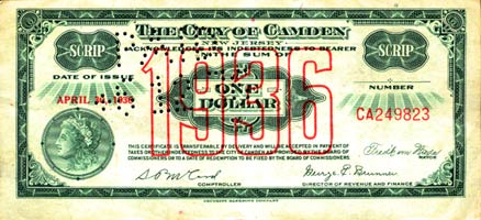 Camden 1936 scrip