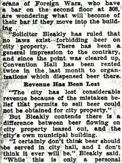 Question of Bar in City Hall Put Up to Commission (continued), Camden Courier-Post, August 12, 1936