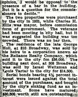 Question of Bar in City Hall Put Up to Commission (continued), Camden Courier-Post, August 12, 1936