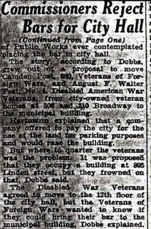 Commissioners Reject Bars for City Hall (continued), Camden Courier-Post, August 14, 1936