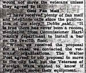 Commissioners Reject Bars for City Hall (continued), Camden Courier-Post, August 14, 1936
