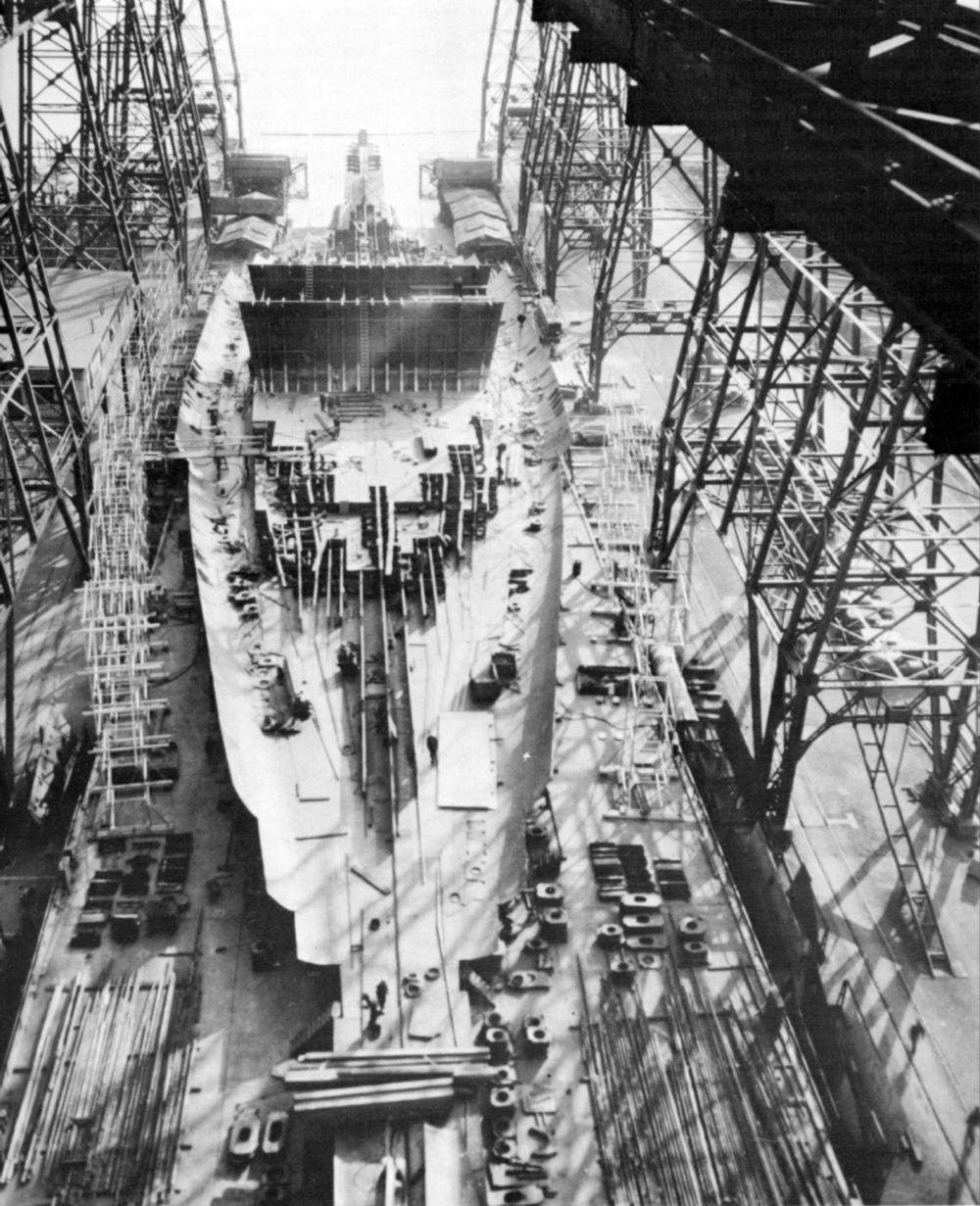 USS Washington under construction, January 6, 1939