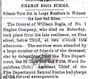 Fireman Bogia Buried, Camden Courier, October 23, 1894, part 1