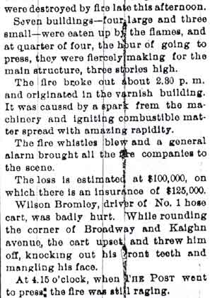 Farr & Bailey's Burned Down, Camden Post-Telegram, February 15, 1896, part 2