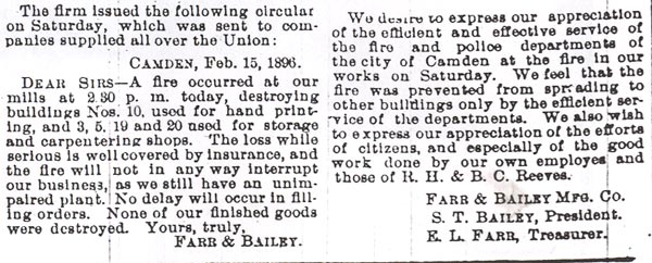 Farr & Bailey fire follow-up, Camden Post-Telegram, February 17, 1896, part 2