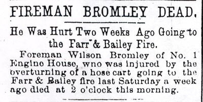 Fireman Bromley Dead, Camden Post-Telegram, February 28, 1896