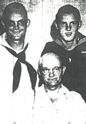 Leslie Ray Farrow Jr., Philip Farrow, and Leslie Ray Farrow Sr., Camden Courier-Post, June 23, 1942