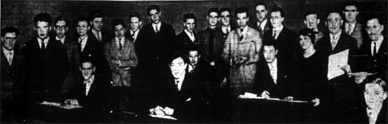 23 South Jersey youths taking U.S. Civil Service Examination for West Point and Annapolis, January 1928